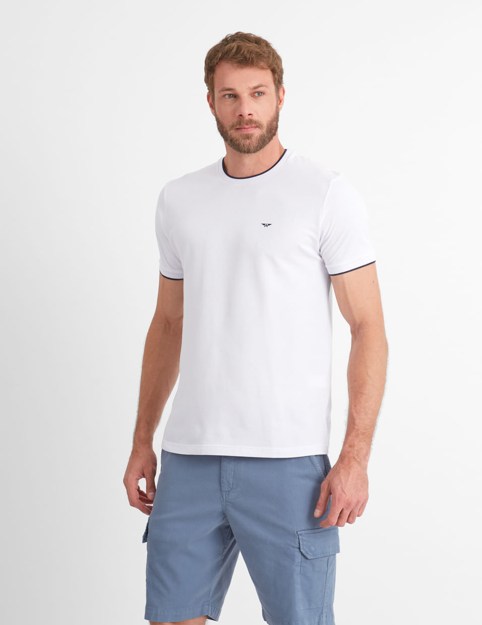T-Shirt Piquet Branca - Aviator