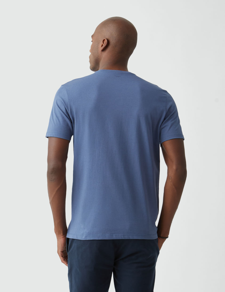 T-shirt Silk Montanhas Rio Azul Índigo - Aviator
