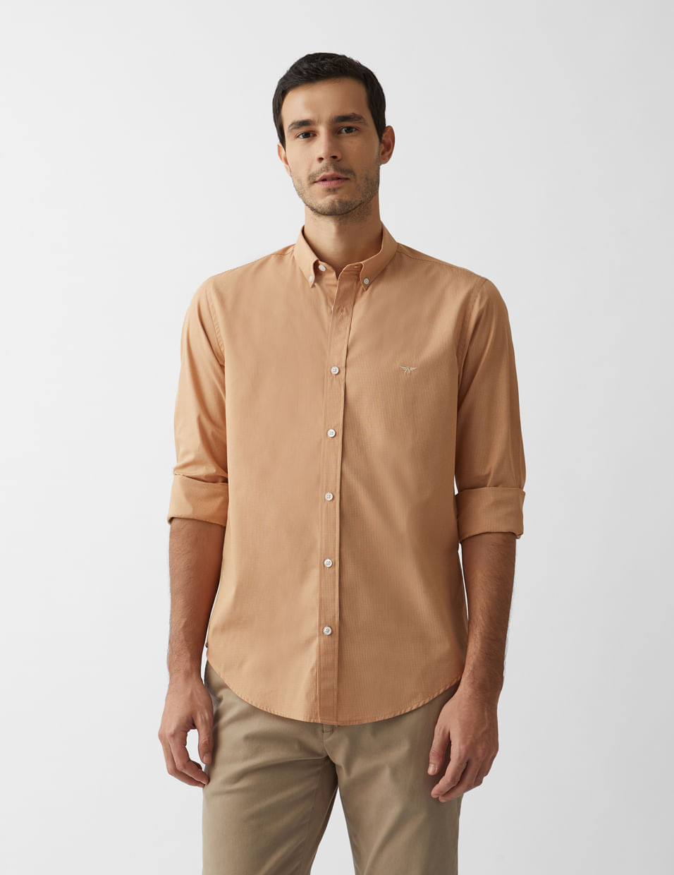 Camisa Classic Vichy Camelo